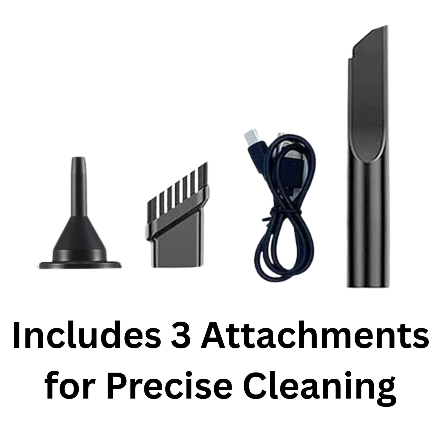 Handheld Car Vacuum – 9000Pa Suction, Cordless, USB-C