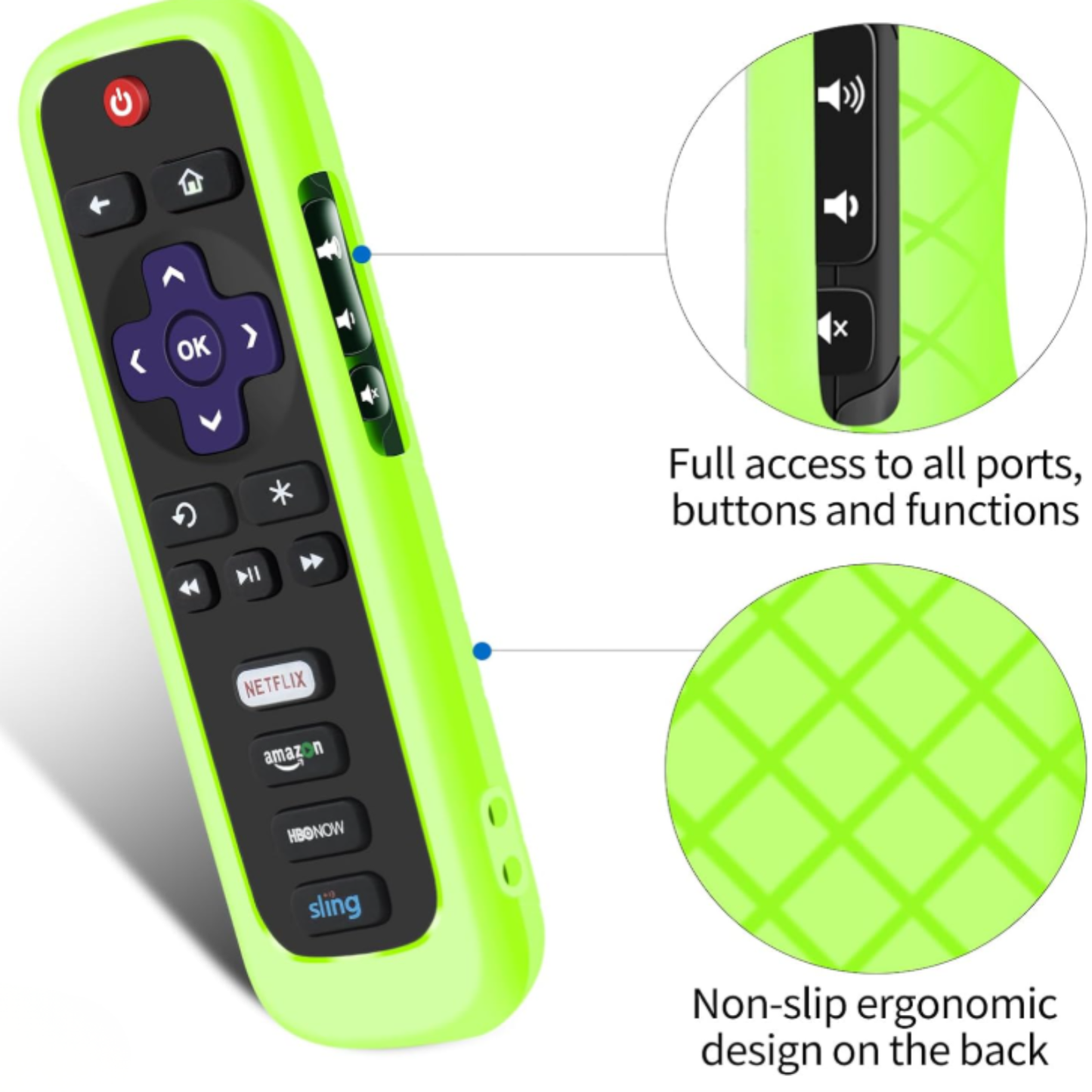 Glow in the Dark Roku TV Remote Cover – Fits RC280